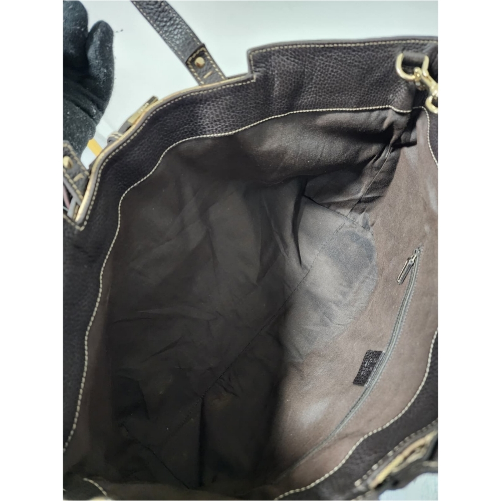 Gucci GG Canvas/Leather Belt Tote Bag Brown/Beige - Picture 14 of 15